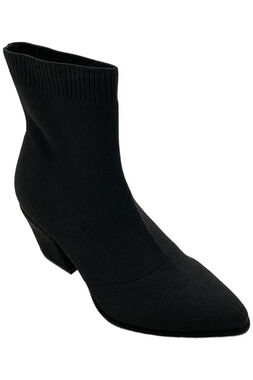 MIA Women's Draxton Block-Heel Knit Dress Booties Black - Medium